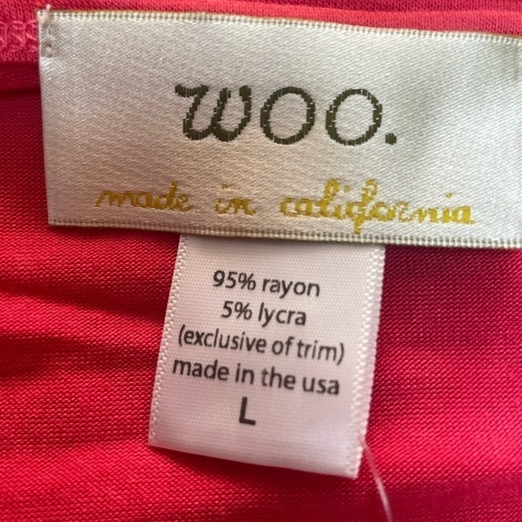 Woo Hot Pink, Pale Pink V-neck Summer Flutter Sleeve Beach Maxi Dress, NWT, L - Picture 3 of 7